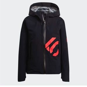 WOMEN FIVE TEN BIKE ALL-MOUNTAIN RAIN JACKET BLACK SIZE LARGE